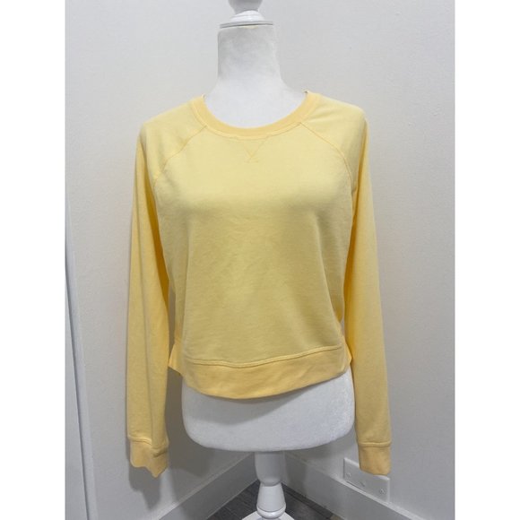 SWEATY BETTY Chelsea Crop Yellow Sweatshirt Small - Picture 2 of 8